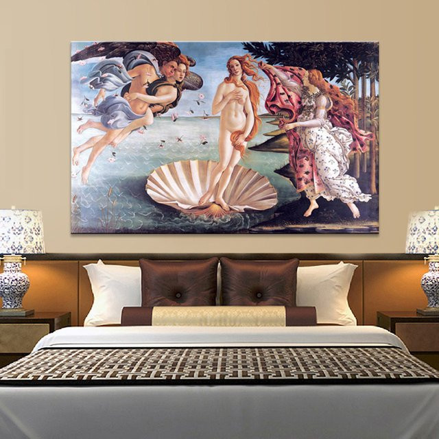 ReachMani Leinwandgemälde Botticellis Geburt der Venus Klassisches Wandbild in Mehrfarben - Bild 1