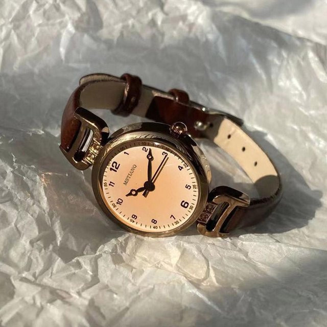 Armbanduhr Quarz, Leder, Weiß, Damen - Bild 1