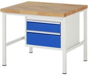 Rau Werkbank 8123A1 in Weiß mit 2 Schubladen, B/T/H: 100 x 90 x 84 cm - Bild 1