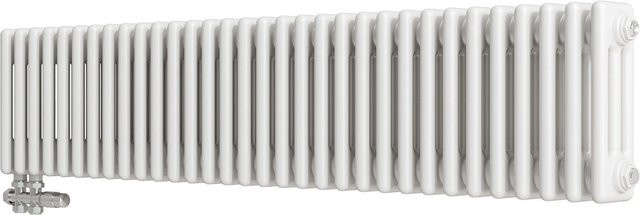 Duschparadies Traditioneller Heizkörper in Weiß, Dreilagig im Gusseisenstil, B/H: 30 x 146 cm, 1202W - Bild 1
