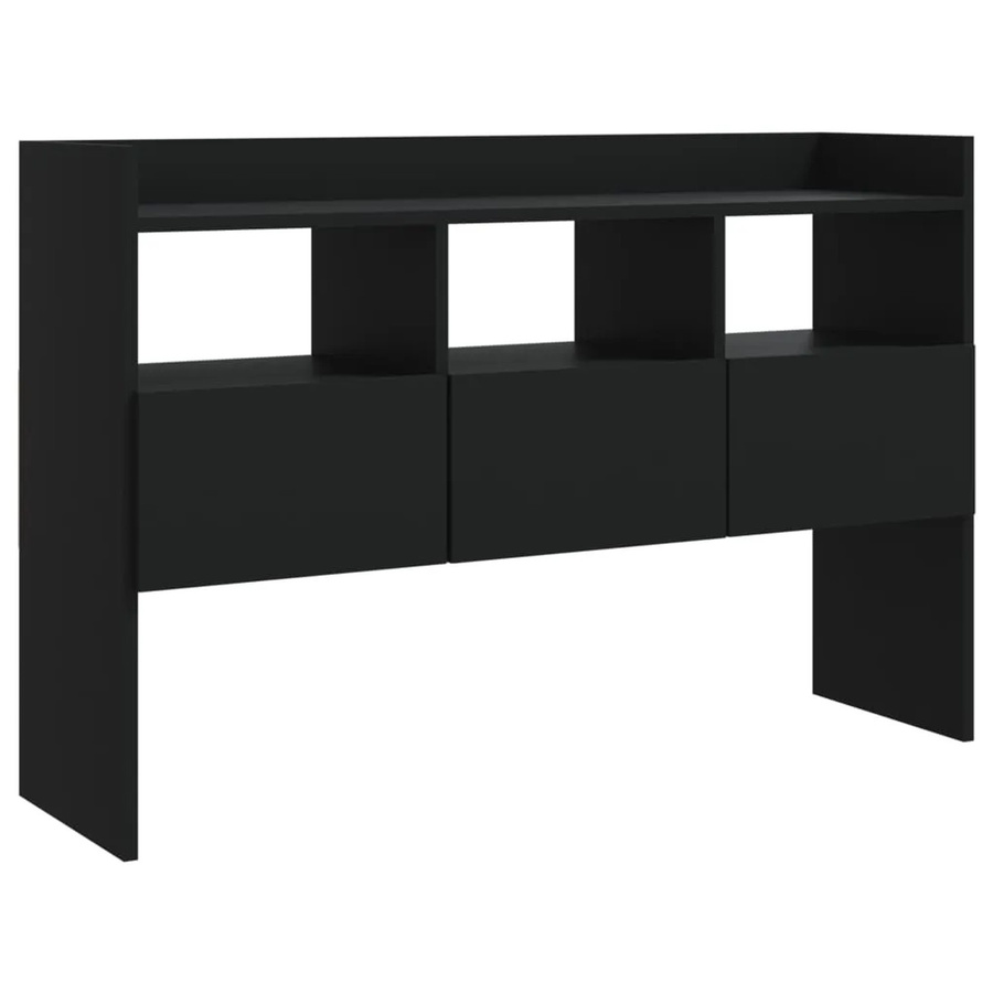vidaXL Sideboard modern Schwarz matt aus Holzwerkstoff B/H/T: 105 x 70 x 30 cm - Bild 2
