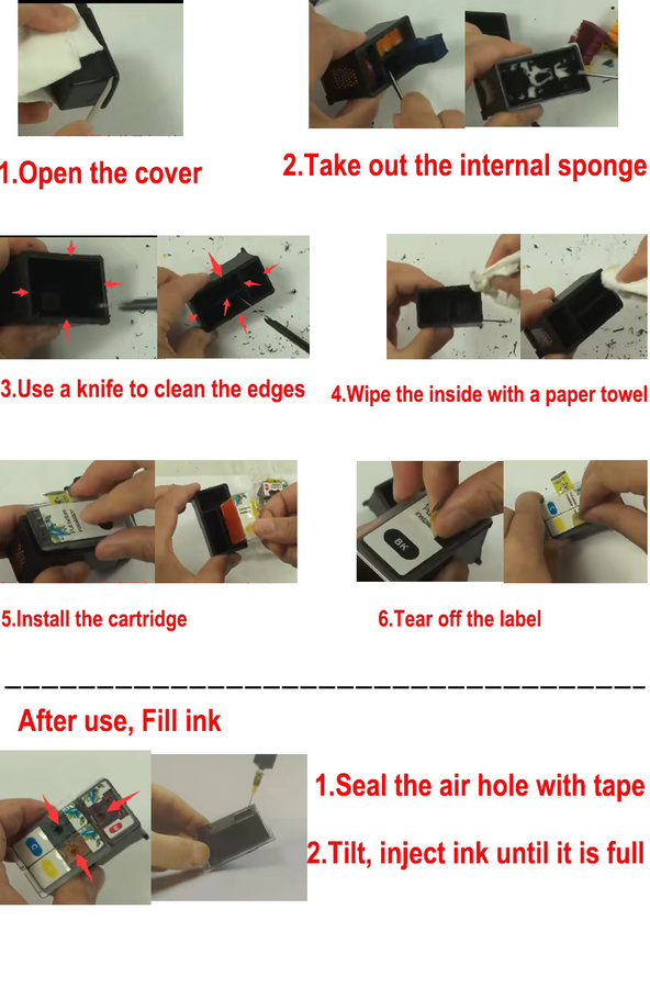 Canon DIY Smart Ink Cartridge Nachfüllset PG 545 und CL 546 für Pixma IP2850, MX495, MG2950, MG2550, MG2450, Mehrfarbig - Bild 3