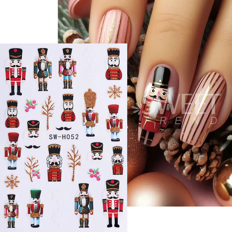 SWEET TREND Nagelaufkleber, 2 Stück, Schimmernd, Weihnachten Design - Bild 2