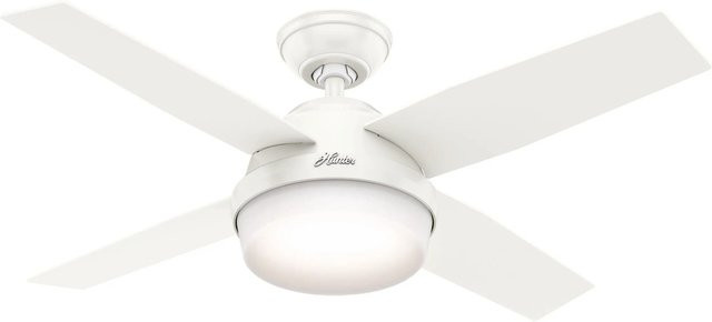 HUNTER FANS Deckenventilator Dante in Weiß mit Beleuchtung und Fernbedienung, Durchmesser: 112 cm - Bild 1