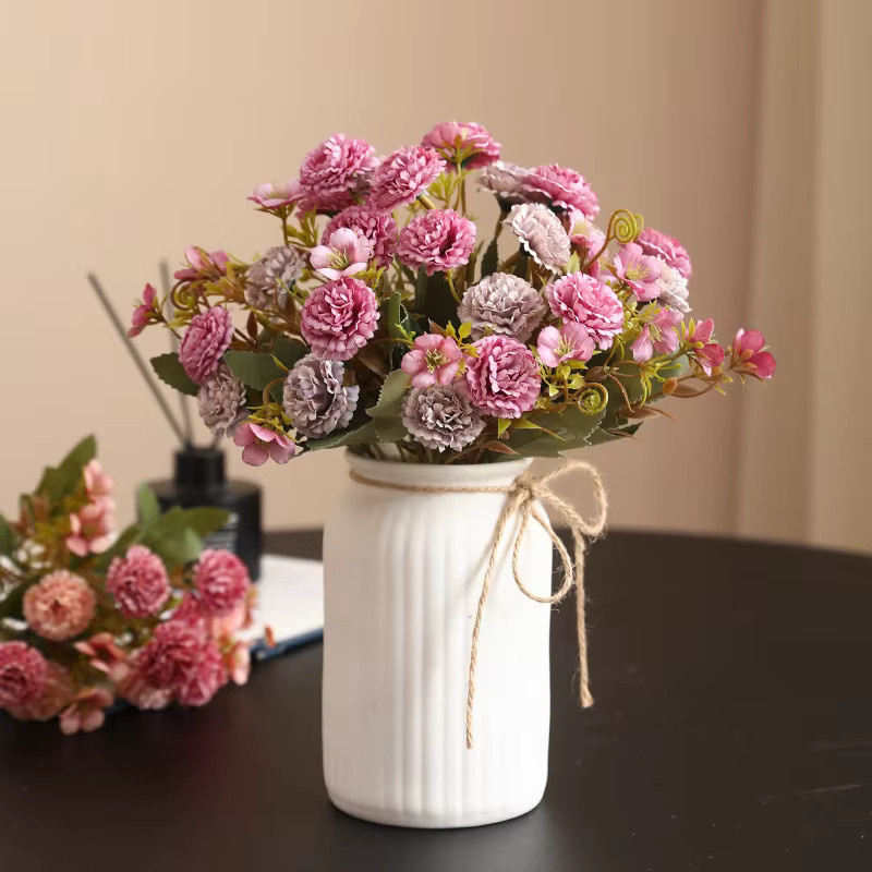Künstliche Nelken in Pink von TTCY als Zierblumen im Blumentopf für Tischdekoration, Hochzeit und Heimdeko - Bild 2