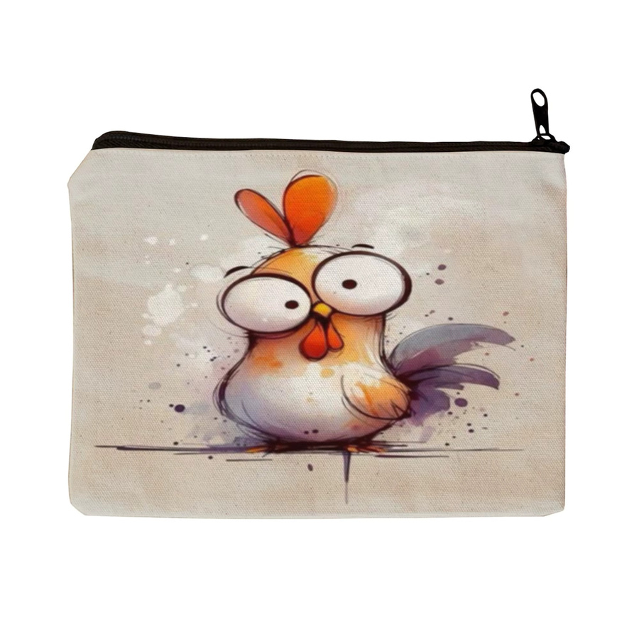 Kreatives Huhn Federmäppchen aus Polyester für Schule und Büro, Mehrfarbig, Breite: 25,0 cm, Höhe: 18,0 cm - Bild 2