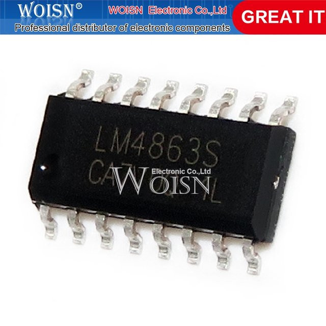 10 Stück Chipsatz LM4863S LM4863 SOP-16 in Schwarz - Bild 1