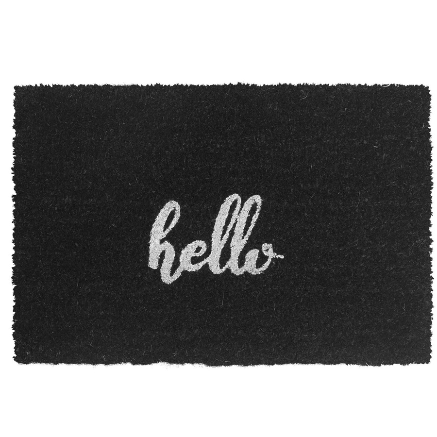 Relaxdays Fußmatte aus Kokosfaser und PVC in Beige und Schwarz, rutschfest und wetterfest, B/T: 60 x 40 cm, Höhe: 1,5 cm - Bild 2