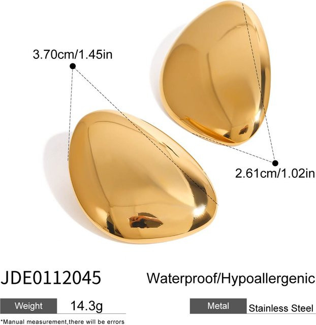 Youthway Ohrstecker Edelstahl, Gold, Damen, Minimalistisch - Bild 1