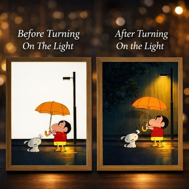 Bandai Crayon Shin-chan LED-Lichtmalerei Nachtlicht in Multicolor als Anime-Deko für dein Kinderzimmer - Bild 1