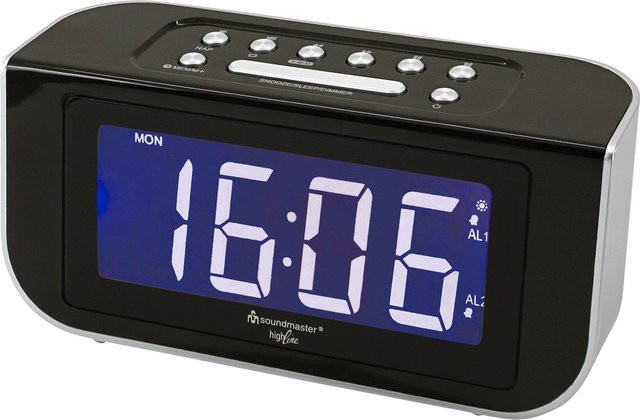 Soundmaster FUR4005 PLL-UKW-Funkuhrenradio mit LCD-Display in Schwarz - Bild 1