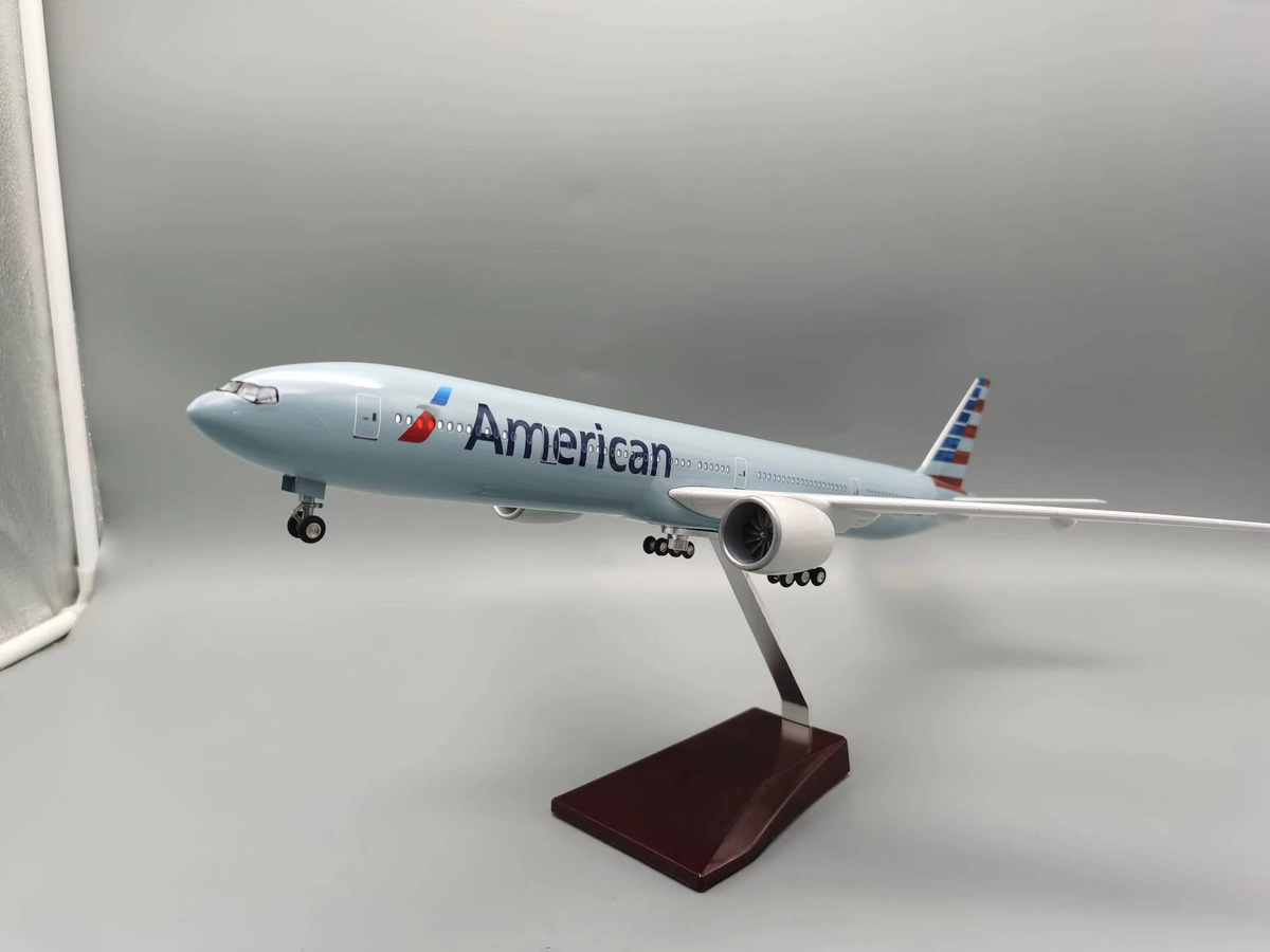 ZOCO America Airlines B777 Flugzeug, Modell, 1:130, mit Licht und Rad, 43cm - Bild 2