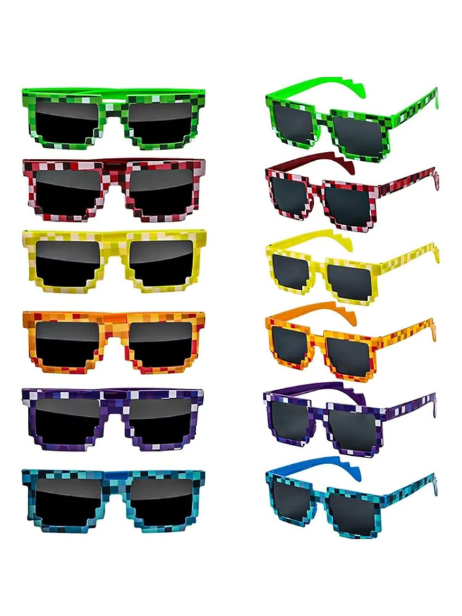 Pixel-Sonnenbrillen Retro-Pixel-Brillen, 1-12 Stück - Bild 6