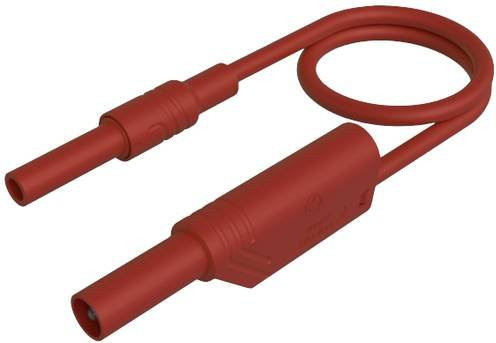 Hirschmann Test & Measurement Sicherheits-Messleitung MAL S WS-B 50/2,5 rot mit 4mm Sicherheits-Buchse und 4mm Sicherheits-Stecker - Bild 1