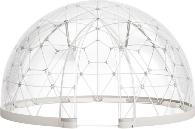 Buying Solutions MB Transparentes Geodätisches Garten-Blasenzelt aus PVC für 10-14 Personen, Weiß, B/T/H: 457 x 290 x 290 cm - Bild 1