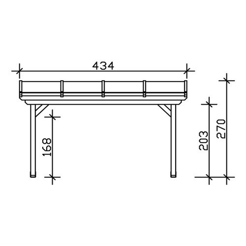 Skan Holz Terrassenüberdachung Ancona in Braun mit Polycarbonat-Dach, B/T/H: 434 x 250 cm - Bild 3