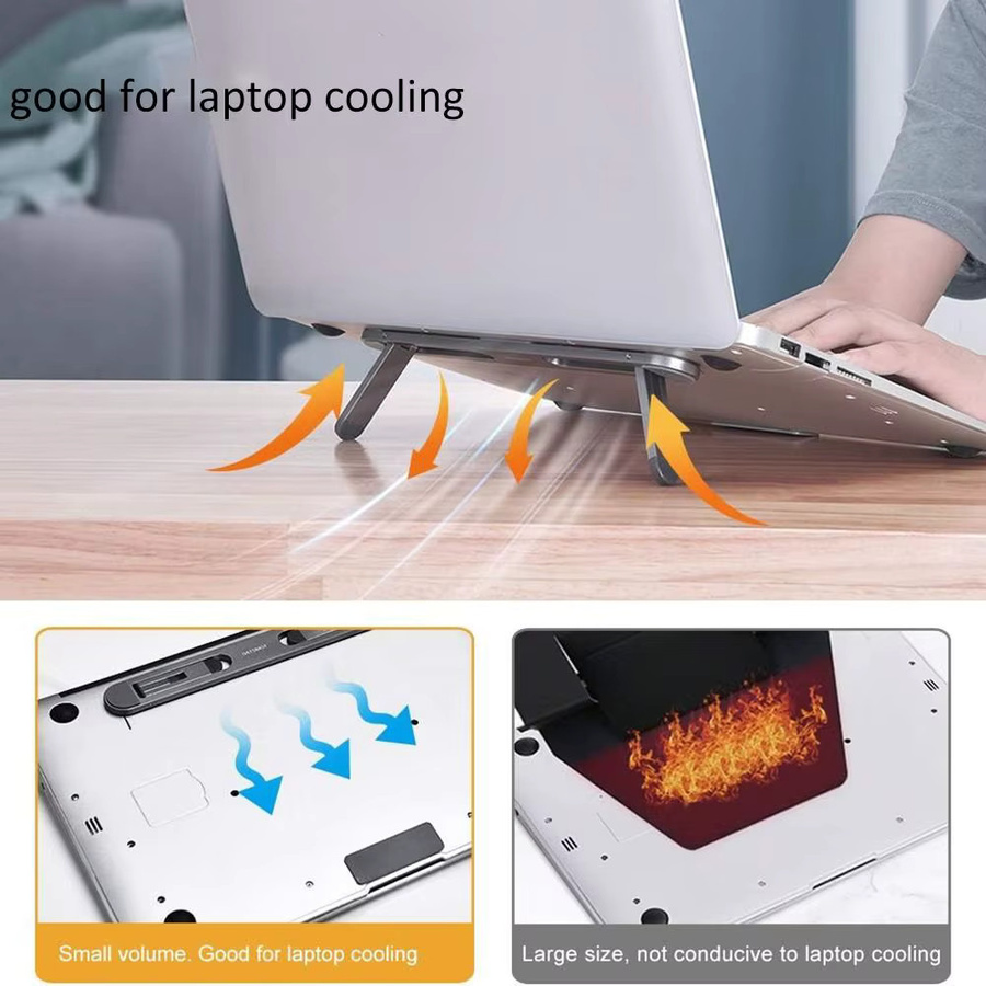 Universeller ergonomischer Laptop-Ständer in Grau als verstellbarer Laptop-Halter für Zuhause und Büro - Bild 4