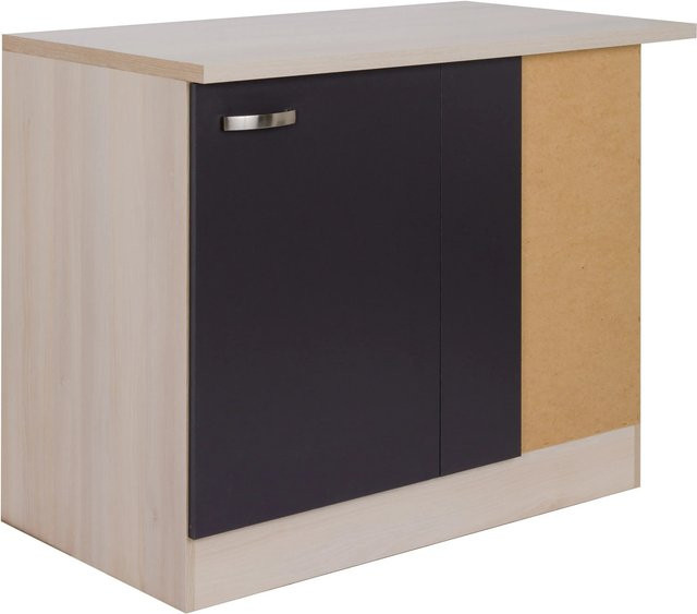 Optifit Küchen-Eck-Unterschrank Faro220 in Anthrazit-braun, B/T/H: 100 x 60 x 84,8 cm - Bild 1