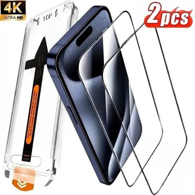DIXSG 2er Pack Ultra HD Panzerglas für iPhone 17 16 15 14 13 12 11 Pro Max Plus XR XS in Transparent - Bild 1