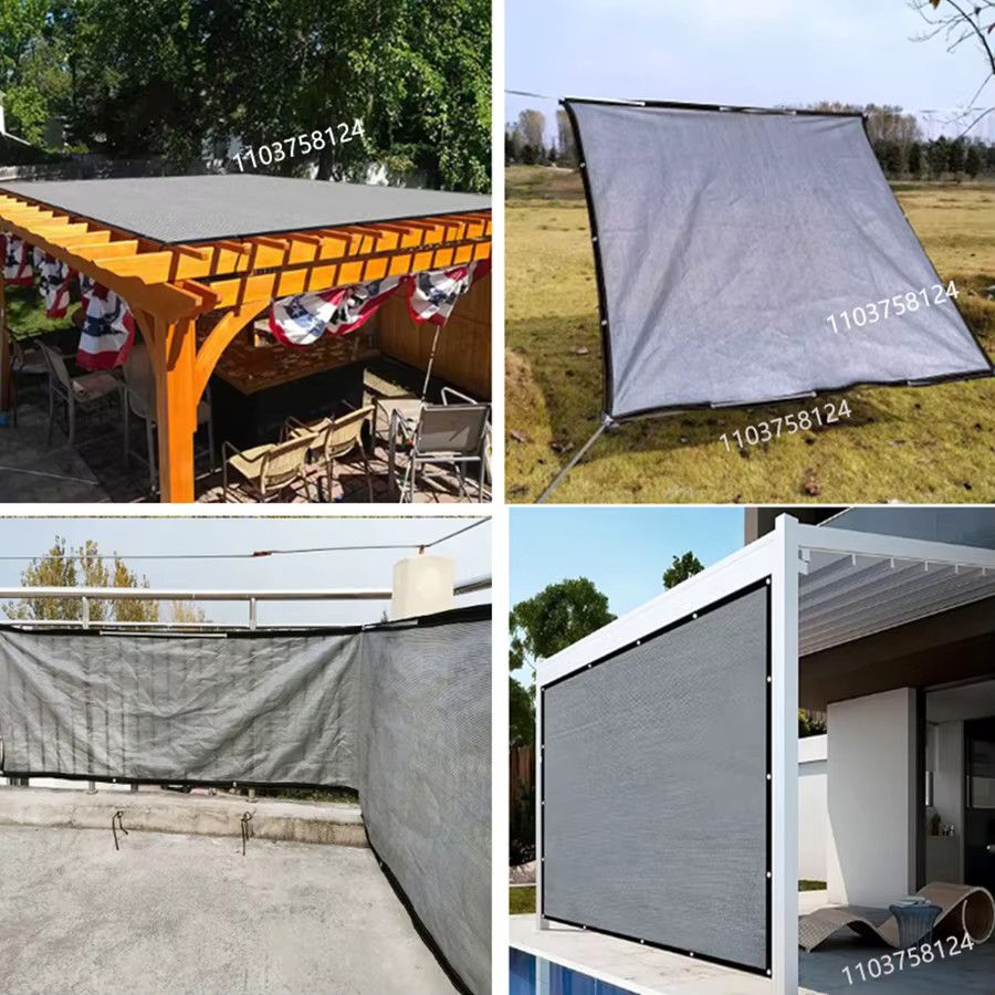 Braunes HDPE-Sonnenschutznetz mit UV-Schutz für Terrasse, Balkon und Pavillon - Bild 2