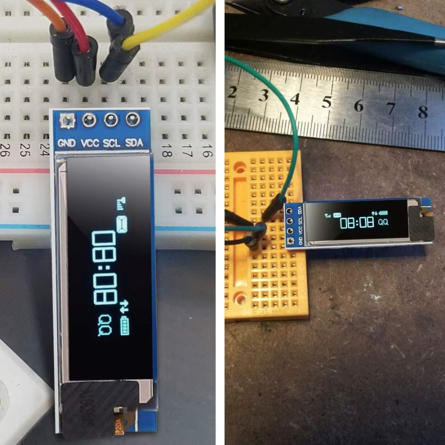 AOKIN OLED LCD Display Modul 0,91 Zoll mit IIC I2C SPI Schnittstelle in Weiß und Blau für Arduino Raspberry Pi STM32 - Bild 4
