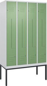 C+P Z-Spind Classic PLUS Garderobenschrank mit 8 Fächern, Stahlkonstruktion, Zylinderschloss, H x B x T: 212 x 120 x 50 cm - Bild 1