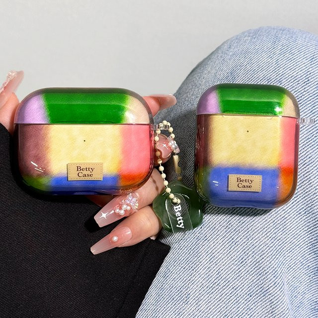 Apple AirPods Schutzhülle Plaid Design in Multicolour für AirPods 4, AirPods 1, 3 und AirPods Pro 2, stoßfeste Wireless Kopfhörer Hülle - Bild 1