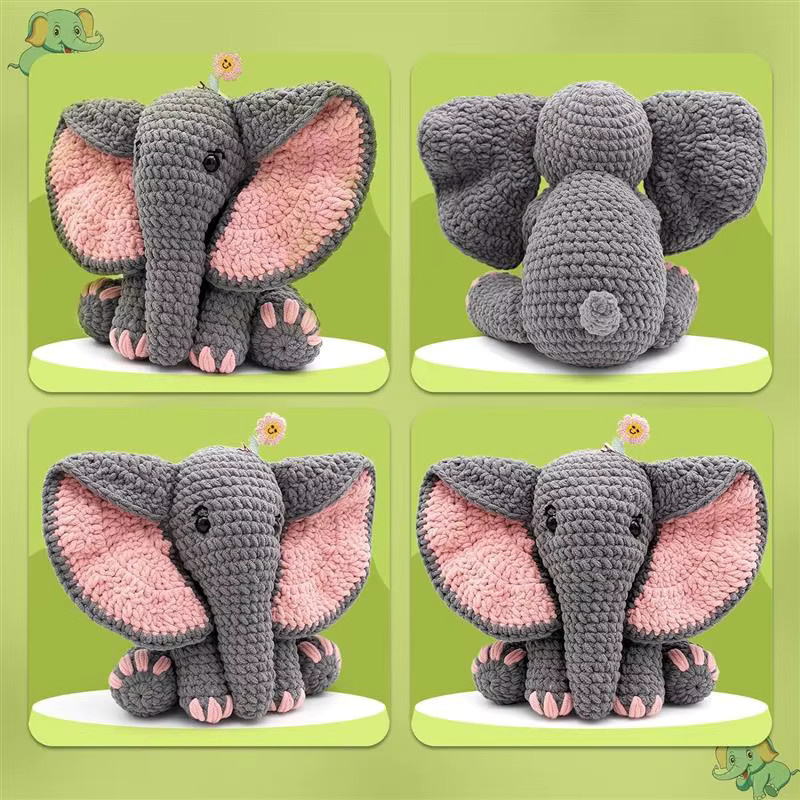 Elefanten-Paket, Häkel-Strickset, Tiere, Plüsch / Textil - Bild 2