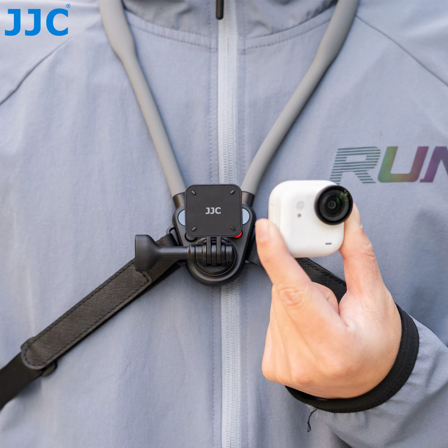 JJC Schnellmontage-Magnetfuß für Insta360 Go Ultra, Magnetischer Montageadapter und faltbare Lenkhalterung, Schwarz - Bild 6