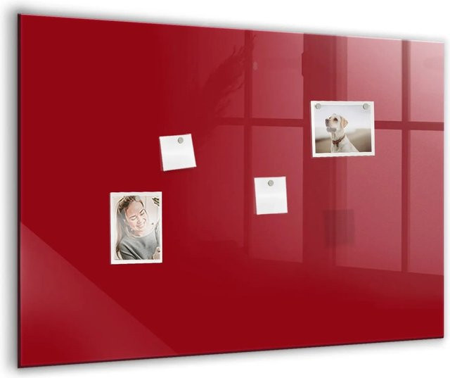Tulup Magnettafel aus Glas in Rot, B/H: 100 x 70 cm - Bild 1