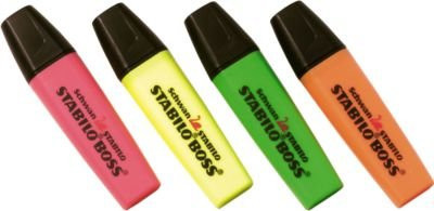 Stabilo Textmarker BOSS Original Set mit 4 farbsortierten Keilspitzen - Bild 2