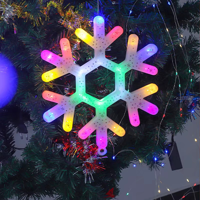lyfs LED Schneeflocken Fensterdekoration für Weihnachten und Neujahr, batteriebetrieben, zum Aufhängen - Bild 4