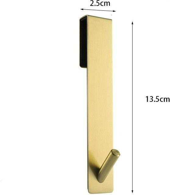 Goldener Duschkopfhalter aus Glas für die Duschtür, Rahmenloser Türhalter für dein Badezimmer in Goldgelb - Bild 1