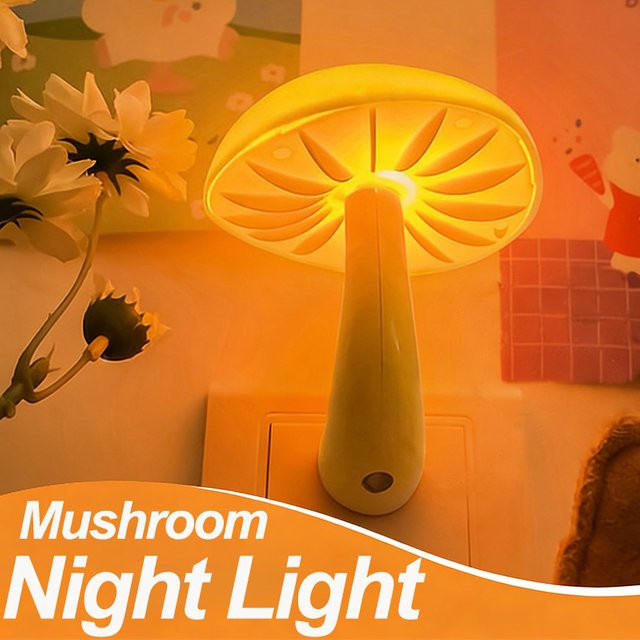 KDULIT Sensor-Pilz-Nachtlicht mit dimmbarer LED in Warmweiß für Schlafzimmer und Kinderzimmer - Bild 1