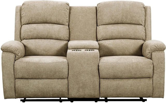 Vente-unique Relaxsofa Nevers in Beige mit elektrischer Funktion und Becherhalter, Breite: 171 cm - Bild 1
