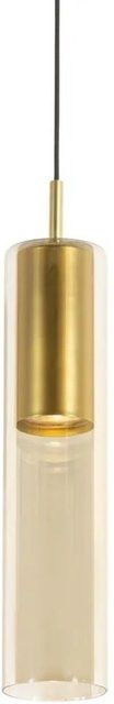 QAZQA Iconic Lloyd Moderne Pendelleuchte in Gold mit Klarglas für 1-phasiges Schienensystem - Bild 1