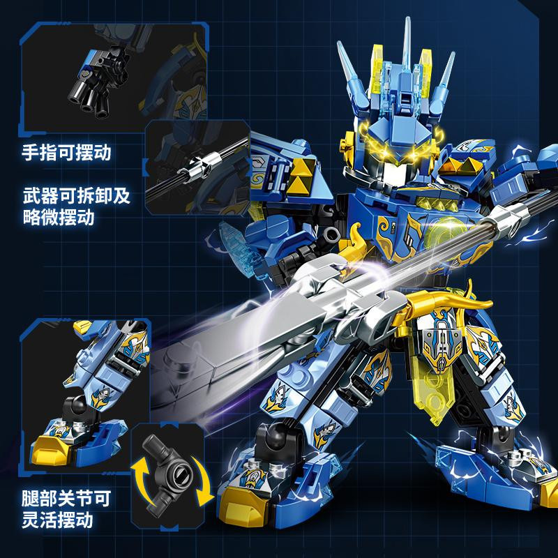 Linyi toy Blaue Mechanische Maschine Bausteine ab 3 Jahren - Bild 5