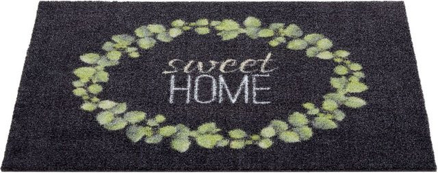 Fußmatte MIABELLA Astra in Schwarz mit grafischem Design, rutschfest und waschbar, B/T: 70 x 50 cm - Bild 1