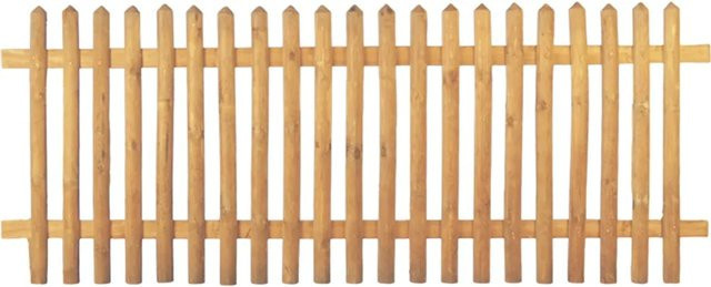 Tetzner und Jentzsch Senkrechtzaun Palisade aus Holz, Braun, Höhe: 150 cm, Breite: 250 cm - Bild 1