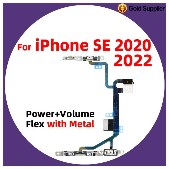 Flex-Lautstärketaste und Ein-/Ausschalter Ersatzteil für iPhone SE 2. und 3. Generation in Multicolour - Bild 1