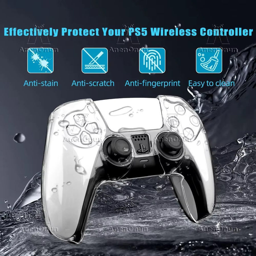 AnenOnun Vollschutz-Hülle für PS5 Controller in Transparent, Sturzsicher und Kratzfest - Bild 2