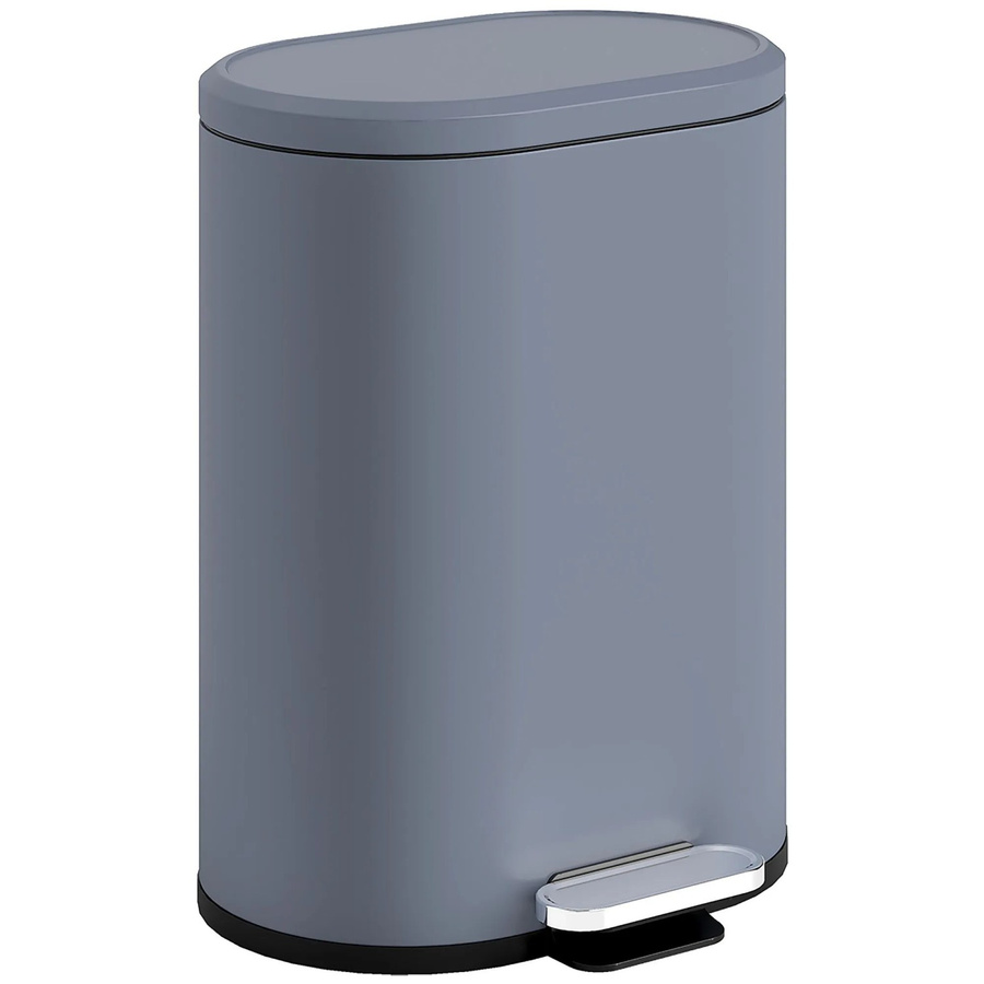 HOMCOM Mülleimer aus Metall und Kunststoff mit Pedal und Soft-Close-Funktion, Grau, B/T/H: 31 x 30 x 61 cm, 36,5 l - Bild 2