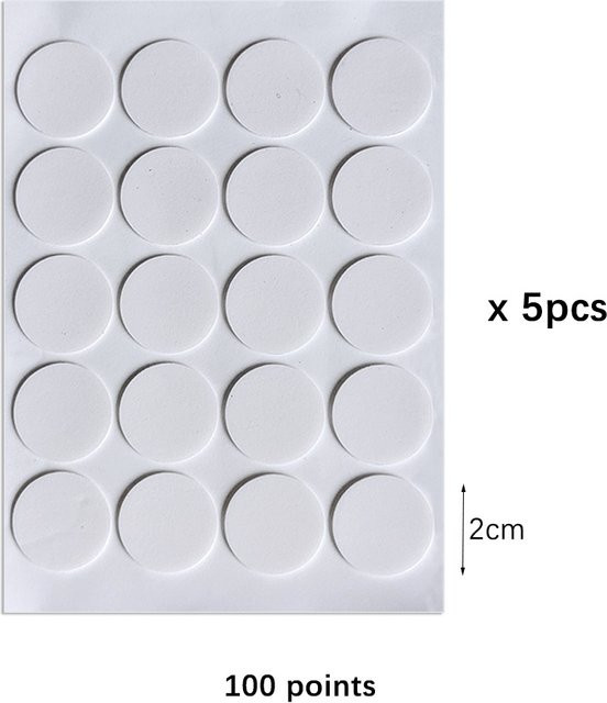100 Stück hitzebeständige Docht-Aufkleber für Kerzen, doppelseitige Klebepads zum DIY-Kerzenmachen, weiß, Durchmesser: 15 mm und 20 mm - Bild 1