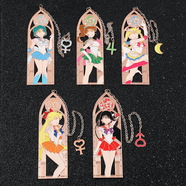 Bandai Anime Mädchen Soldat Metall Lesezeichen in Multicolour für Buchliebhaber - Bild 1