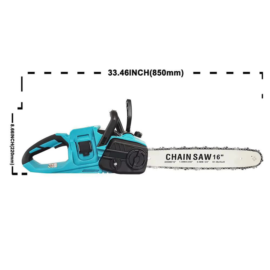 OWJHE Bürstenlose 16-Zoll-Elektrokettensäge mit 3500W, kabelloses Akku-Gartengerät kompatibel mit Makita LXT Akkus - Bild 5