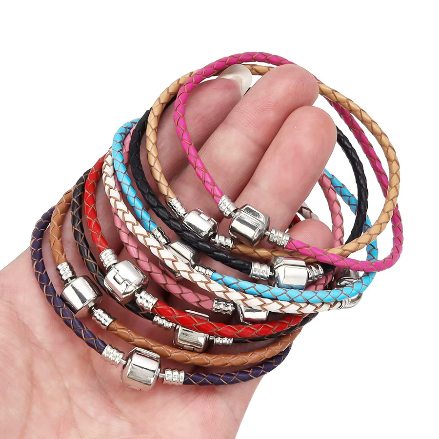 louleur Lederarmband, geflochten, Doppel-Schicht, Unisex - Bild 4
