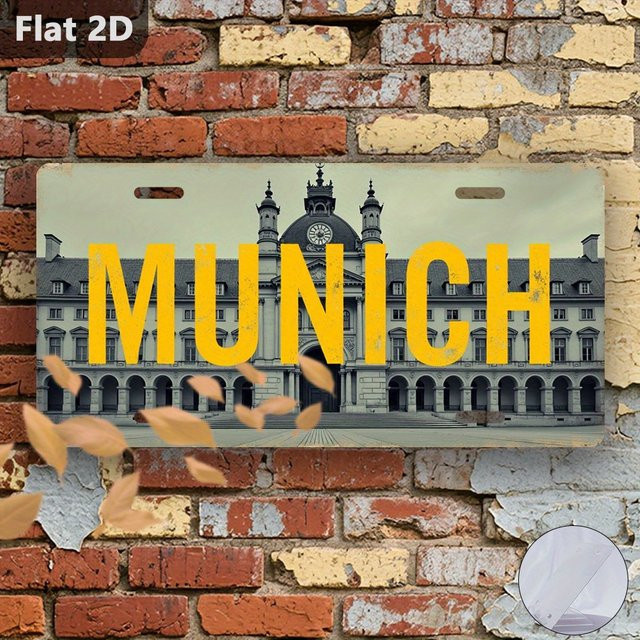 Retro Metallschild Wiener Rathaus CIFBUY Wanddekoration Mehrfarbig B: 30,48 cm, H: 15,0 cm, T: 15,0 cm - Bild 1