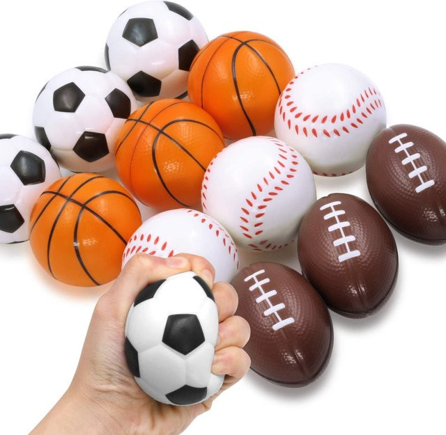 HUAYI Baseball Mini Sports Squeezable Stress Balls Squeeze Toy - Bild 1