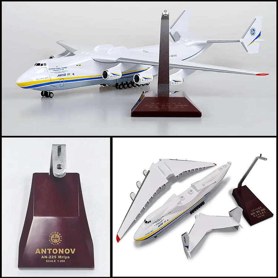 ZOCO AN225-Modellflugzeug, Kunstharz-Flugzeugmodell, Maßstab 1:200, zu öffnende Kabine - Bild 4