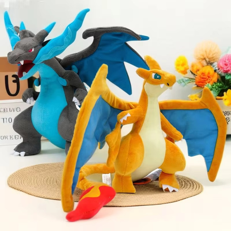 Aoger Pokemon Charizard x & y Plüschtier, 25cm, Rot, Blau - Bild 1